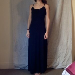 black maxi dress